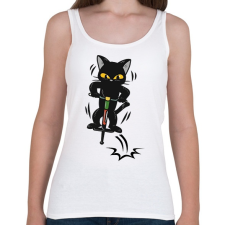 PRINTFASHION Katze - Női atléta - Fehér női trikó