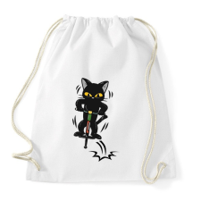 PRINTFASHION Katze - Sportzsák, Tornazsák - Fehér tornazsák