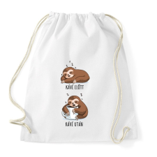 PRINTFASHION Kávé előtt kávé után - Sportzsák, Tornazsák - Fehér tornazsák