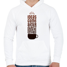 PRINTFASHION Kávé - Férfi kapucnis pulóver - Fehér férfi pulóver, kardigán