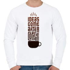 PRINTFASHION Kávé - Férfi pulóver - Fehér