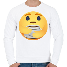 PRINTFASHION Kávé - Férfi pulóver - Fehér