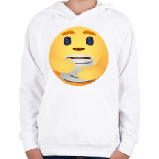 PRINTFASHION Kávé - Gyerek kapucnis pulóver - Fehér