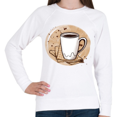 PRINTFASHION Kávé - Női pulóver - Fehér