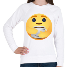PRINTFASHION Kávé - Női pulóver - Fehér női pulóver, kardigán