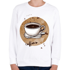 PRINTFASHION Kávé szeretettel - Gyerek pulóver - Fehér gyerek pulóver, kardigán