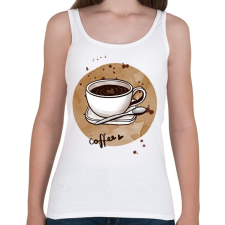 PRINTFASHION Kávé szeretettel - Női atléta - Fehér női trikó