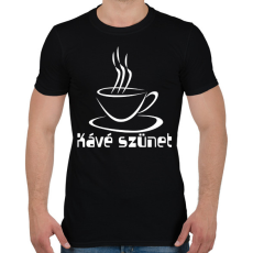 PRINTFASHION kávé szünet - Férfi póló - Fekete