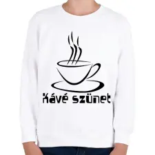 PRINTFASHION kávé szünet - Gyerek pulóver - Fehér gyerek pulóver, kardigán