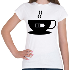 PRINTFASHION Kávé-töltöttség - Női póló - Fehér női póló