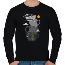 PRINTFASHION Kávéfüggő - Férfi pulóver - Fekete férfi pulóver, kardigán