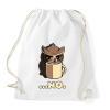 PRINTFASHION Kávés bagoly - Sportzsák, Tornazsák - Fehér