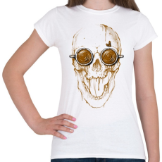 PRINTFASHION Kávés koponya - Női póló - Fehér