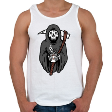 PRINTFASHION Kávézó kaszás - Férfi atléta - Fehér