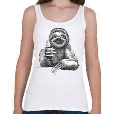 PRINTFASHION Kávézó lajhár - Női atléta - Fehér