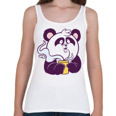 PRINTFASHION Kávézó panda - Női atléta - Fehér