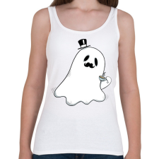 PRINTFASHION Kávézó szellem - Női atléta - Fehér női trikó