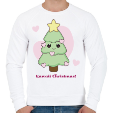 PRINTFASHION kawaii karácsonyfa - Férfi pulóver - Fehér