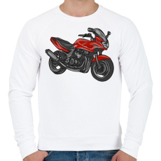 PRINTFASHION kawasaki zr7 piros - Férfi pulóver - Fehér