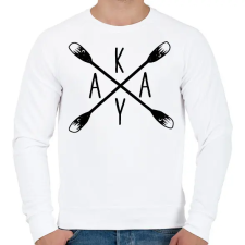 PRINTFASHION Kayak - evezőkkel - Férfi pulóver - Fehér férfi pulóver, kardigán