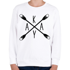 PRINTFASHION Kayak - evezőkkel - Gyerek pulóver - Fehér gyerek pulóver, kardigán