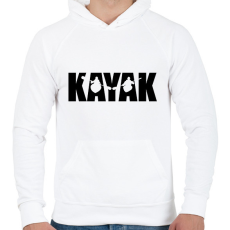 PRINTFASHION KAYAK - Férfi kapucnis pulóver - Fehér