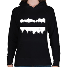 PRINTFASHION Kayak - Női kapucnis pulóver - Fekete