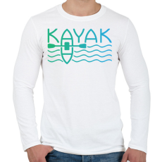PRINTFASHION Kayak - színes - Férfi hosszú ujjú póló - Fehér