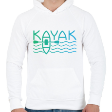 PRINTFASHION Kayak - színes - Férfi kapucnis pulóver - Fehér