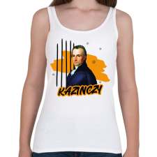 PRINTFASHION Kazinczy Ferenc - Női atléta - Fehér női trikó