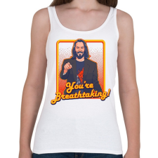 PRINTFASHION Keanu Reeves - Női atléta - Fehér női trikó