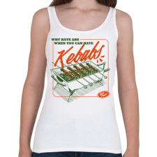 PRINTFASHION Kebabos szlogen - Női atléta - Fehér női trikó
