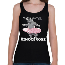 PRINTFASHION kecses, mint egy rinocérosz - Női atléta - Fekete női trikó