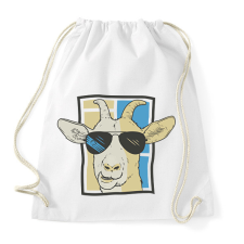 PRINTFASHION Kecske napszemüvegben - Sportzsák, Tornazsák - Fehér tornazsák
