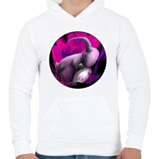 PRINTFASHION Kecskenyúl koponyával  - Férfi kapucnis pulóver - Fehér férfi pulóver, kardigán