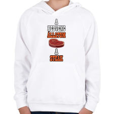 PRINTFASHION Kedvenc állatom - Gyerek kapucnis pulóver - Fehér gyerek pulóver, kardigán