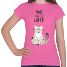 PRINTFASHION Kedvenc cicám - Női póló - Rózsaszín női póló