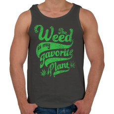 PRINTFASHION Kedvenc gyomom - Férfi atléta - Sötétszürke