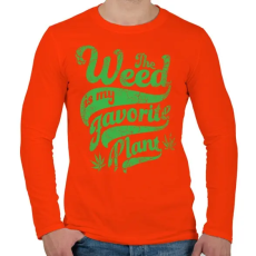 PRINTFASHION Kedvenc gyomom - Férfi hosszú ujjú póló - Narancs