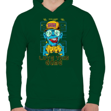 PRINTFASHION Kedvenc játékom - Férfi kapucnis pulóver - Sötétzöld