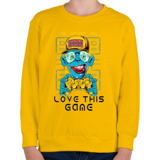 PRINTFASHION Kedvenc játékom - Gyerek pulóver - Sárga gyerek pulóver, kardigán