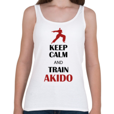 PRINTFASHION Keep calm - Akido - Női atléta - Fehér