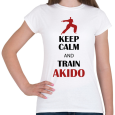 PRINTFASHION Keep calm - Akido - Női póló - Fehér