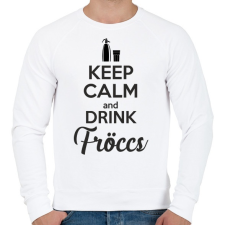 PRINTFASHION keep calm and drink fröccs - Férfi pulóver - Fehér férfi pulóver, kardigán