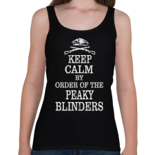 PRINTFASHION Keep calm and order - Női atléta - Fekete női trikó