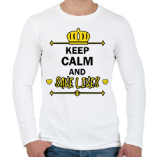PRINTFASHION Keep calm and save lives - Férfi hosszú ujjú póló - Fehér férfi póló