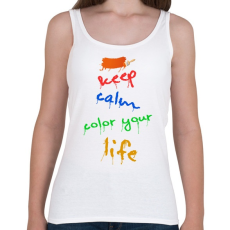 PRINTFASHION keep calm color your life - Női atléta - Fehér