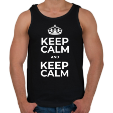 PRINTFASHION KEEP CALM - Férfi atléta - Fekete atléta, trikó