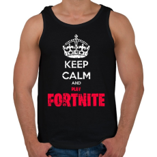 PRINTFASHION Keep Calm Fortnite - Férfi atléta - Fekete