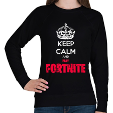 PRINTFASHION Keep Calm Fortnite - Női pulóver - Fekete női pulóver, kardigán
